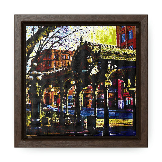 Gallery Canvas Wraps, Square Frame ... A Very Fine Place To Meet ... To Catch The Bus ... 'To Find A Friend' .. Just-To-Hangout ... Dr FJHolt Base Photo ... Original Works ...