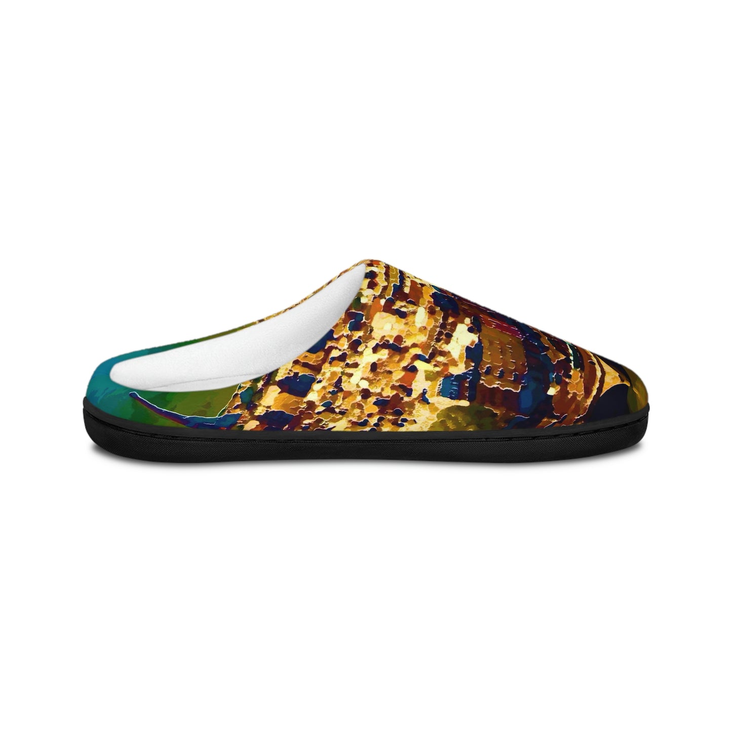 Men's Indoor Slippers ... Au Paris ... "Along The River Seine" ... Barbara Joan Bonnel-Holt: 1972 ... Original Works ...