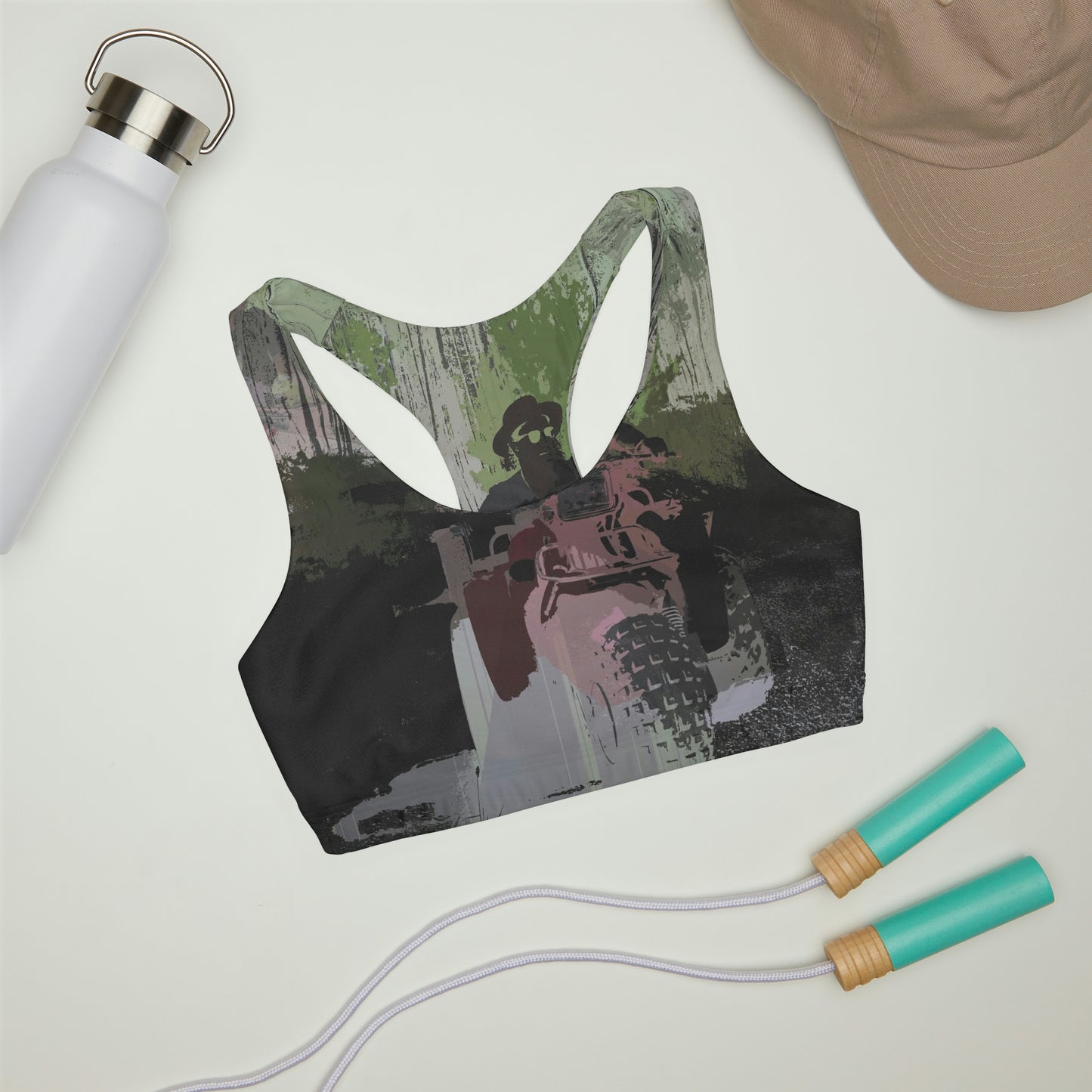 Girls' Double Lined Seamless Sports Bra ... 3-Wheeln' N' Groovin The Mountain Roads ... Central Idaho ... Original Works ...