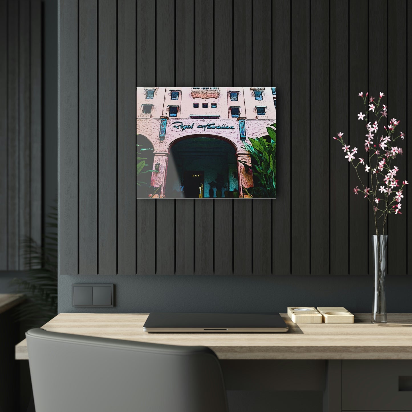 Acrylic Prints ...  "La Grande Entree" At: 'The Pink Palace' ... The Royal Hawai'ian ... Honolulu, HI ... '27Oct2014' ... Original Works ...