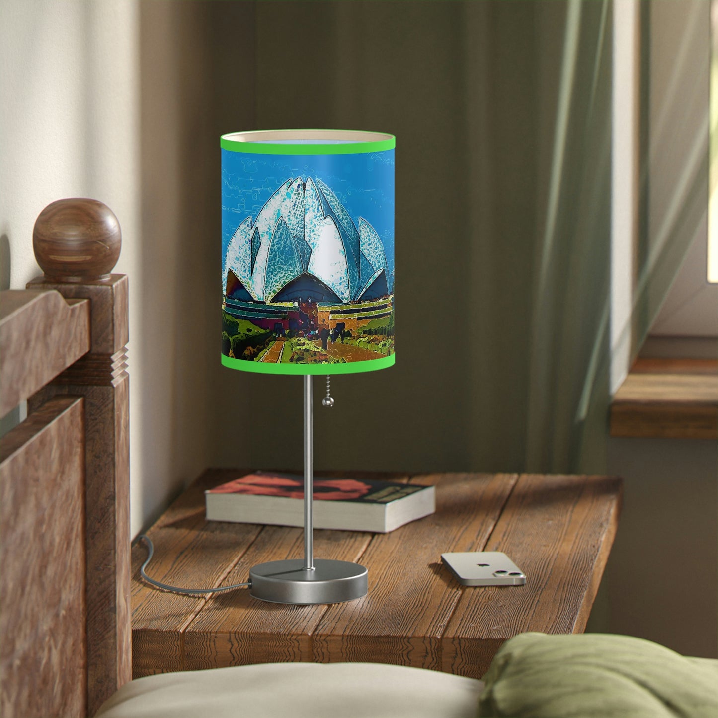 Lamp on a Stand, US|CA plug ... 'Bahai'i House-Of-Worship' ... "Lotus Temple: Delhi, India, 2008" ... Original Works ...