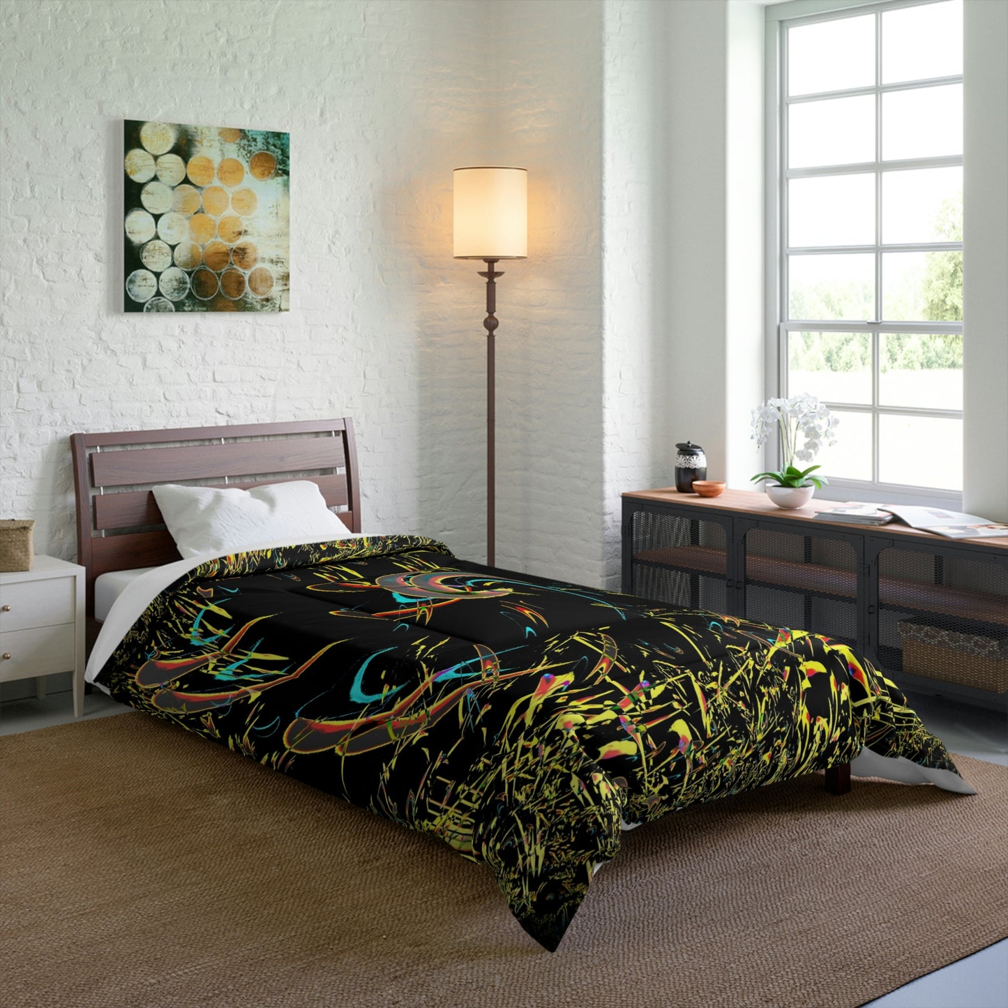 Comforter ... "Waning Moon" ... Central Idaho ... October 2022 ... Rendering Time: 22 Hours ... Original Works ...
