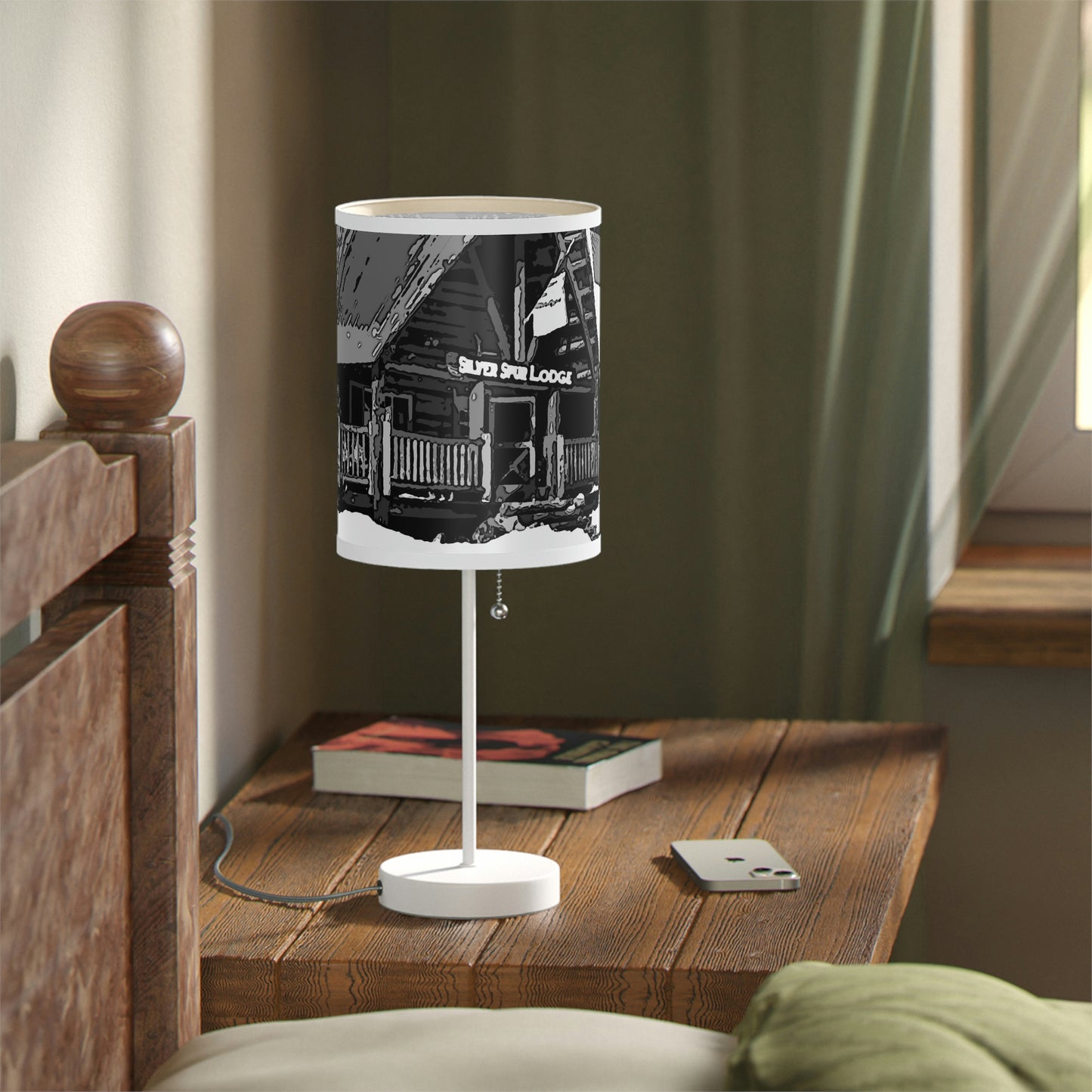 Lamp on a Stand, US|CA plug ... A Beautiful Lodge & Back-Country Outfitter In A Mountain Town ... 'Dixie, Idaho, November 2022' ... Original Works ...