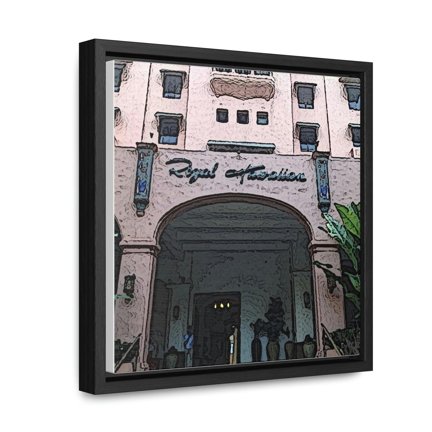 Gallery Canvas Wraps, Square Frame ...  "La Grande Entree" At: 'The Pink Palace' ... The Royal Hawai'ian ... Honolulu, HI ... '27Oct2014' ... Original Works ...