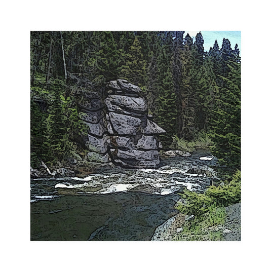 Napkins ..."I Am Innocent" ... Tricky-Dick Immortalized ... Nixon Rock: Along The River ... Central Idaho, Summer 2020 ... Original Works ...