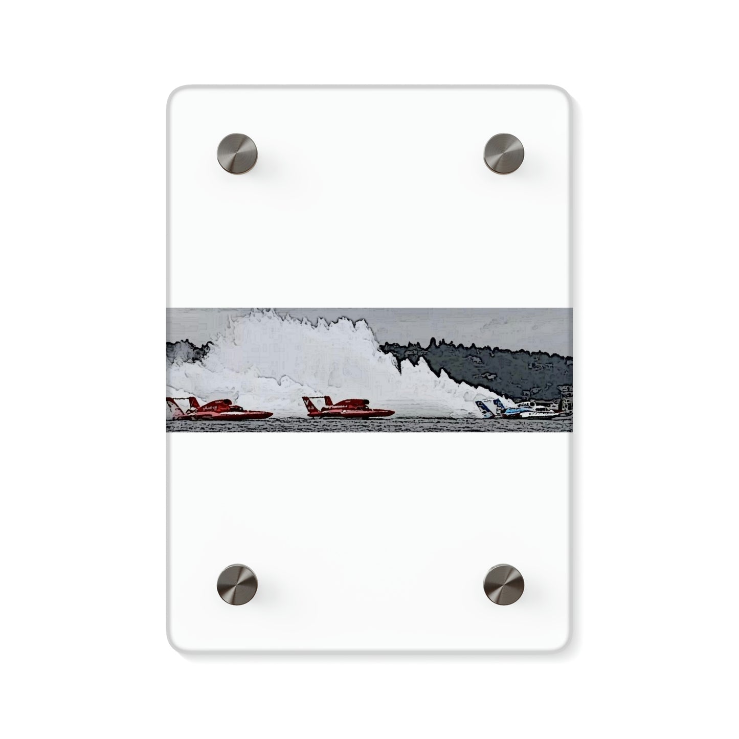 Acrylic Wall Art Panels ... Seattle Columbia Cup On Lake Washington ... "Dave Wilcox Heads For The Win" ... Associate Gift-Photo ... Original Works ...