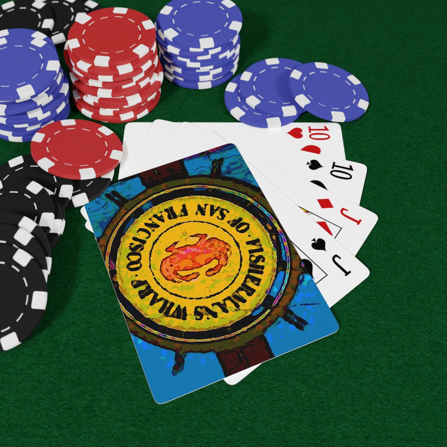 Custom Poker Cards ... "No.9 Fishermen's Grotto - Fishermen's Wharf, SF, California" ... Family Archives: 1970's ... Original Works ...