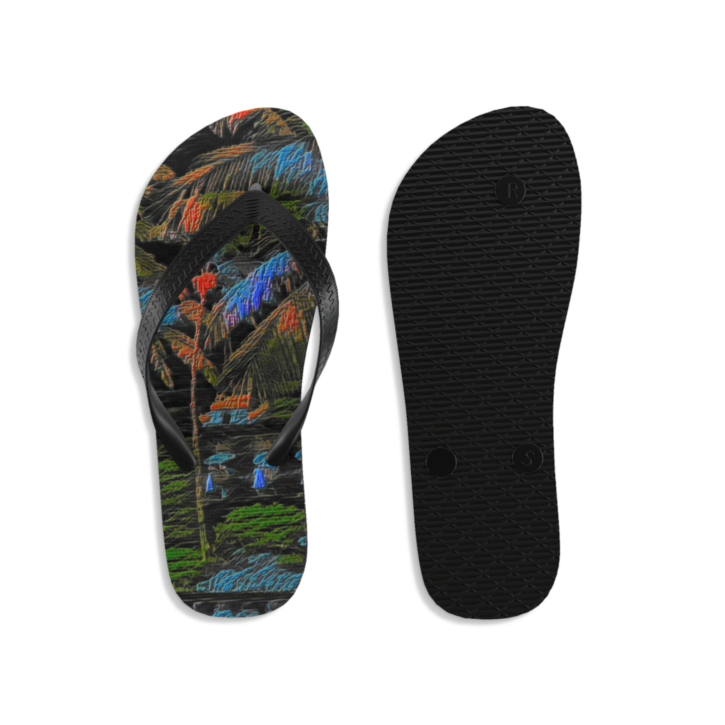 Unisex Flip-Flops ... "The Royal Hawai'ian: Waikiki Beach_Beach" ... Honolulu, HI ... Ocotber 2014 (Halloween) ... Original Works ...