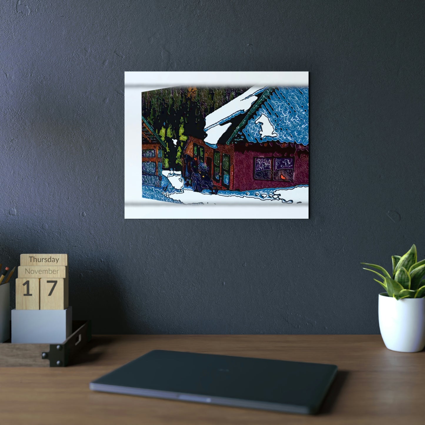Aluminum Composite Panels ... "3-D & Perspective" ... A Snowmobiler 'Ridest-Through-It' ... Rhett Creek, Idaho ... Original Works ...