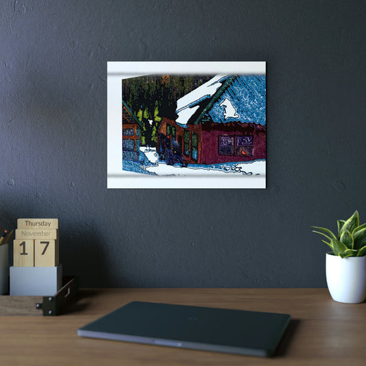 Aluminum Composite Panels ... "3-D & Perspective" ... A Snowmobiler 'Ridest-Through-It' ... Rhett Creek, Idaho ... Original Works ...
