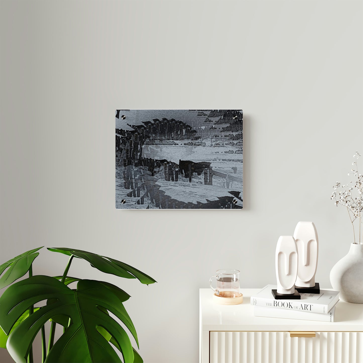 Acrylic Wall Art Panels ... A Quiet Morning ... "Along The Red River & Nature Preserve Plateau" ... Jan23 ... Original Works ...