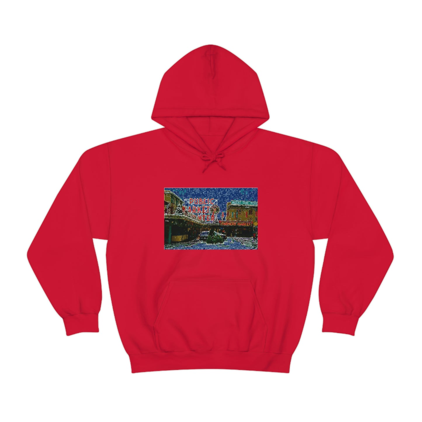 Unisex Heavy Blend™ Hooded Sweatshirt ... Pike Place Market: 'The Public Market', Seattle, Washington. Circa Fall 2013 ...