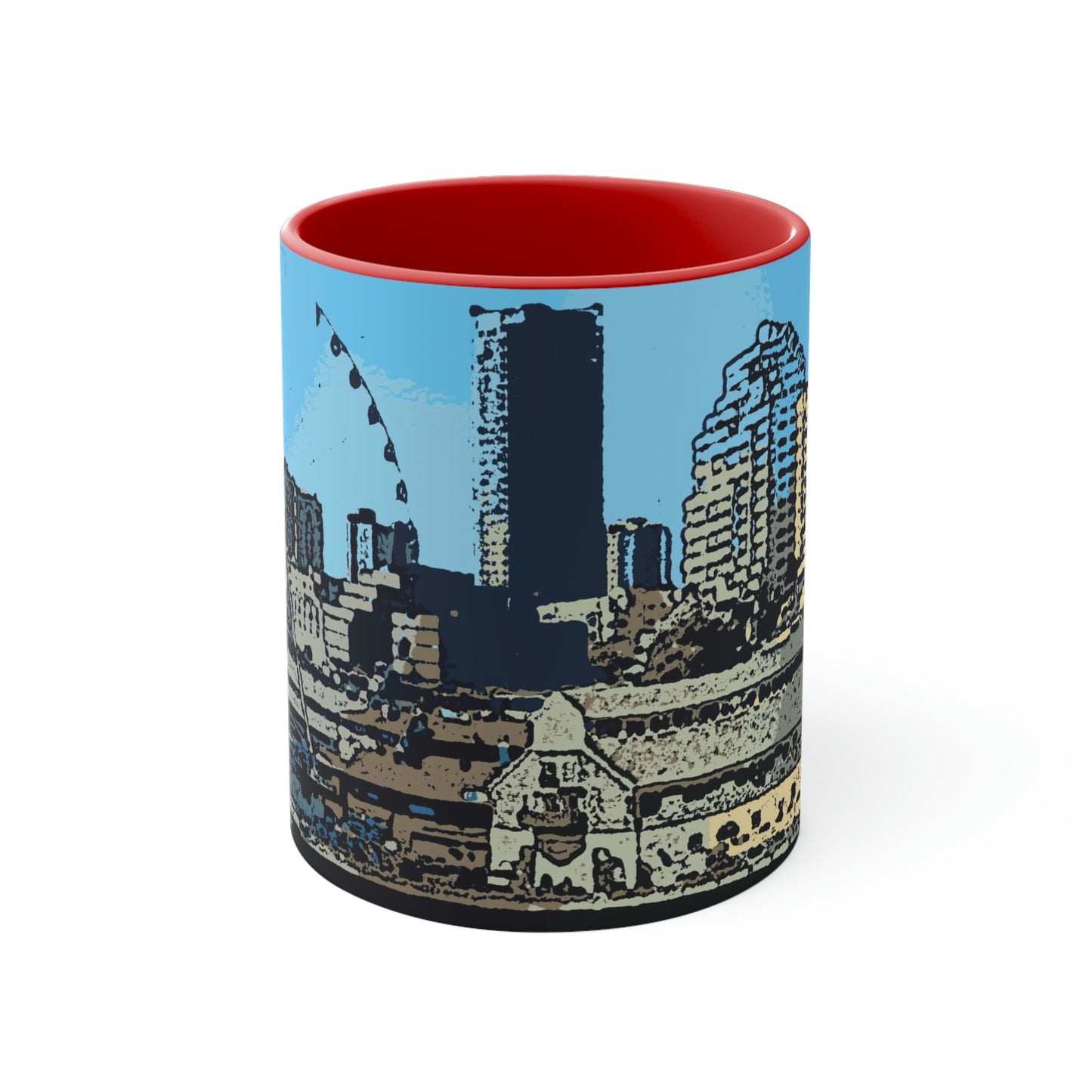Accent Coffee Mug, 11oz ... That Classic Wheel ... 'Seattle's Wheel' ... & An Old Classic Waterside Vendors ...  'Family Archives' ... Original Works ...