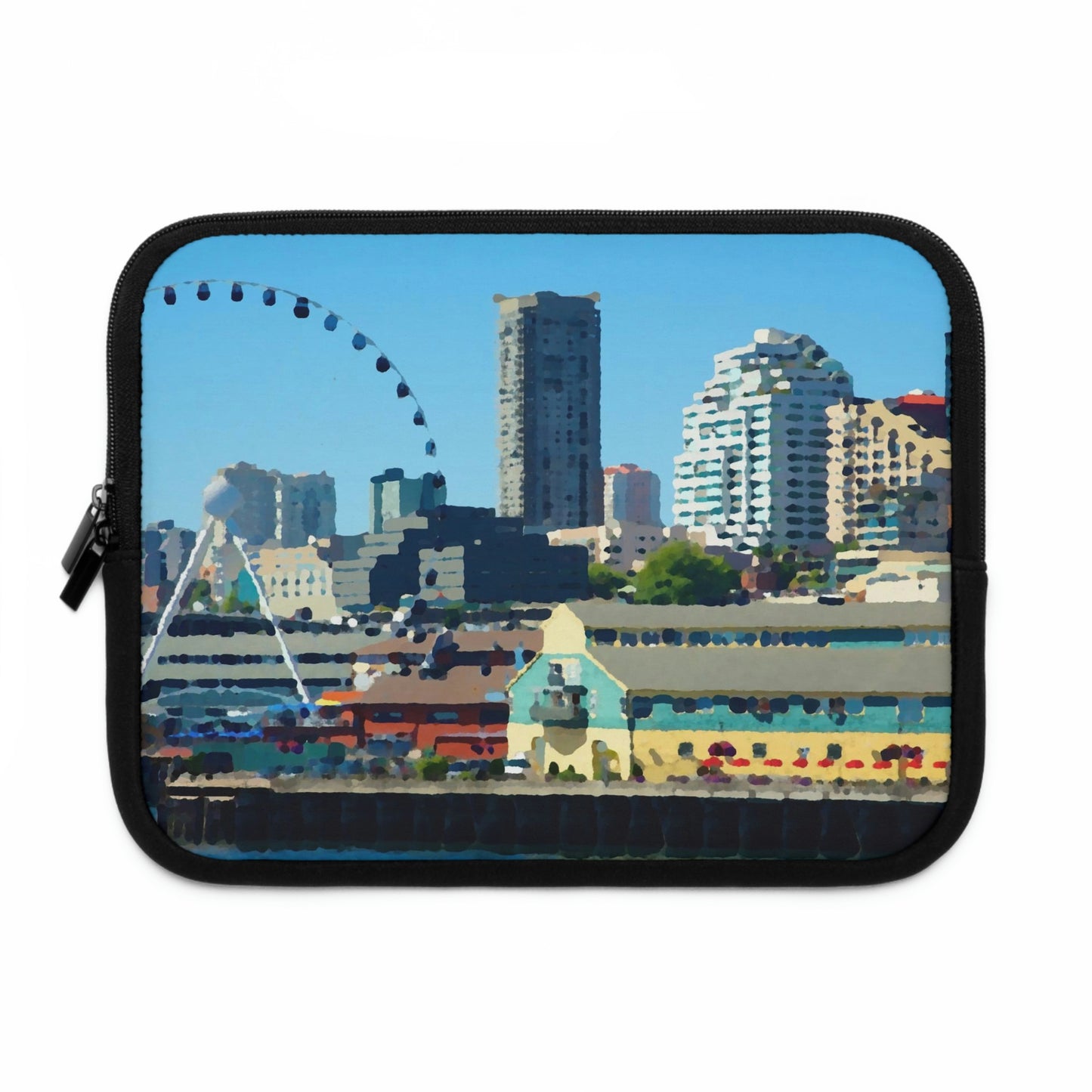 Laptop Sleeve ... That Classic Wheel ... 'Seattle's Wheel' ... & Old Classic Waterside Vendors ...  'Family Archives' ... Original Works ...