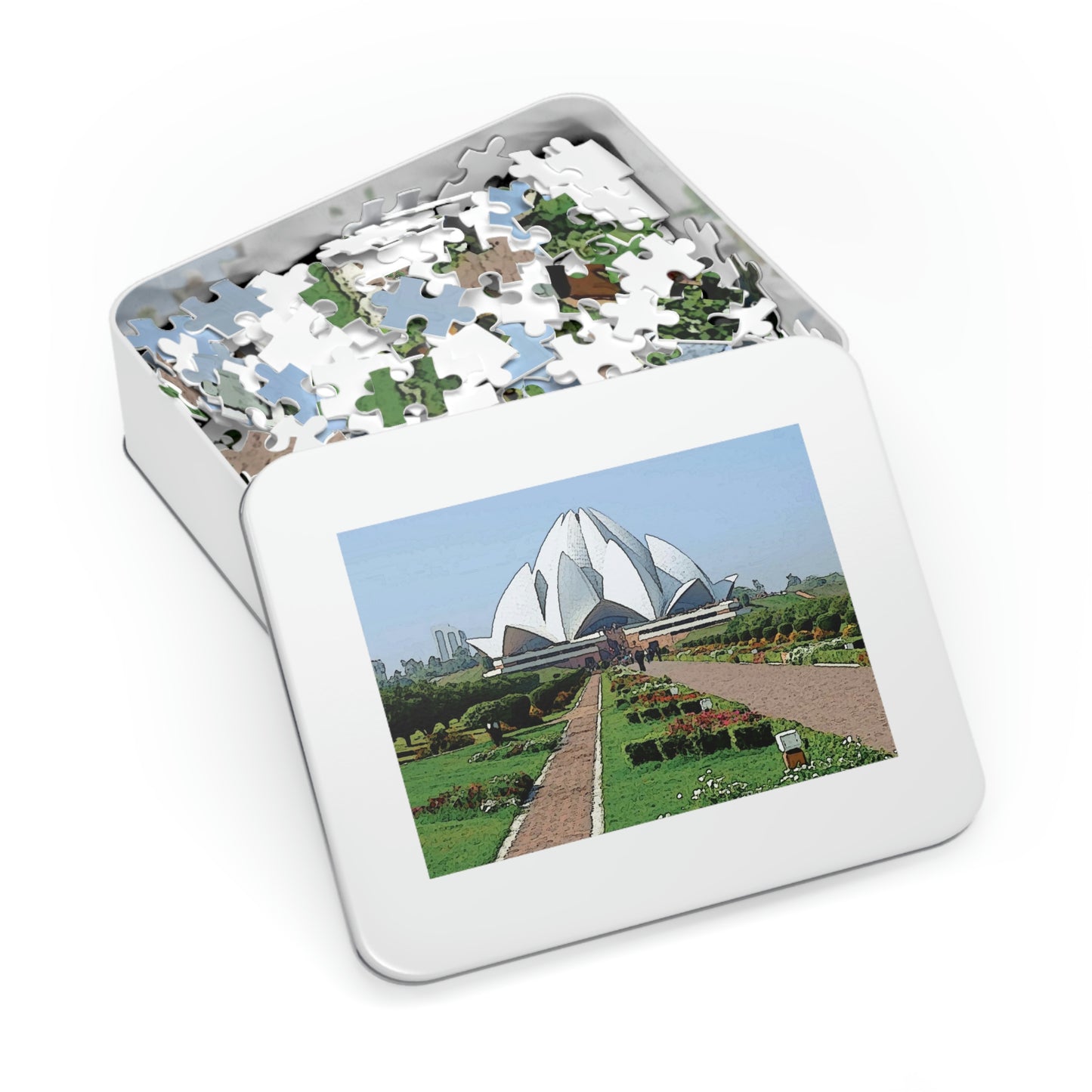 Jigsaw Puzzle (30, 110, 252, 500,1000-Piece) ... 'Bahai'i House-Of-Worship' ... "Lotus Temple: Delhi, India, 2008" ... Original Works ...