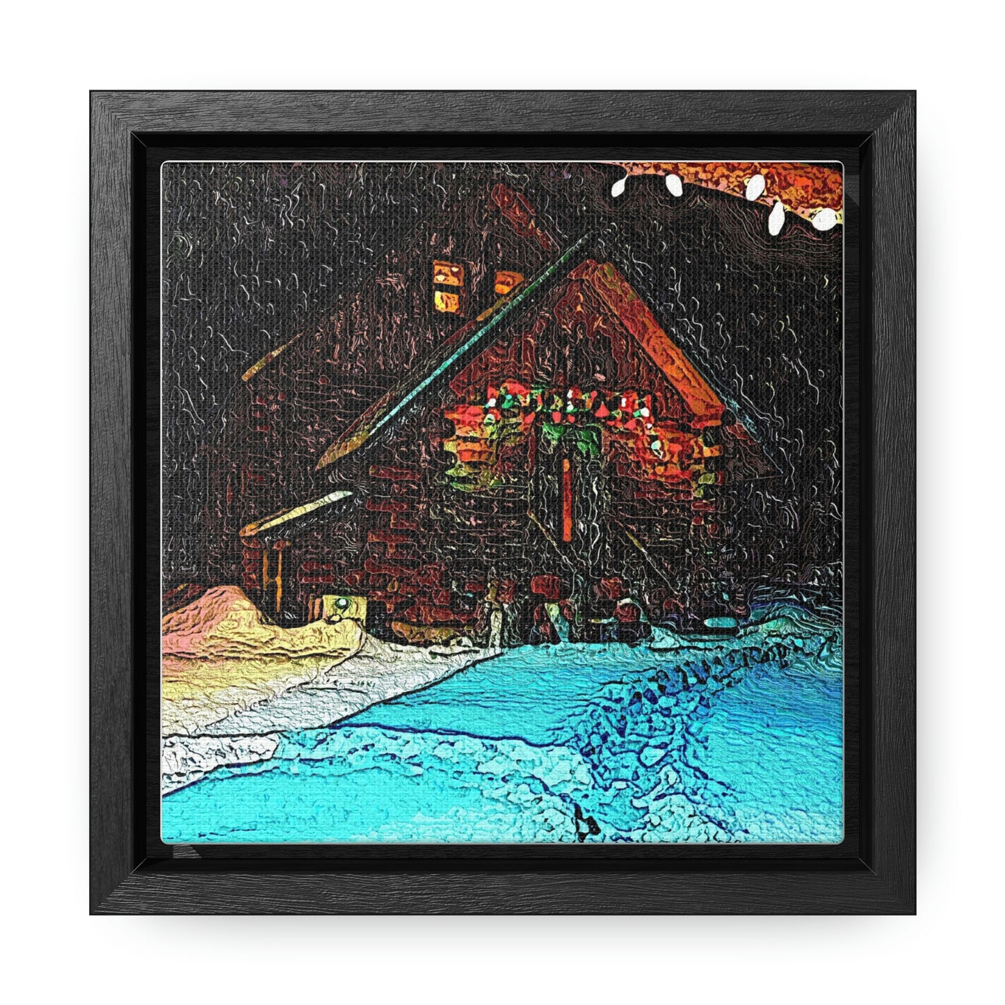 Gallery Canvas Wraps, Square Frame ... A Very Snowy November 2022 ... 'Mountains Of Central Idaho' ... Rhett Creek & Beyond ... Original Works: 10 Hours Rendering Time ...
