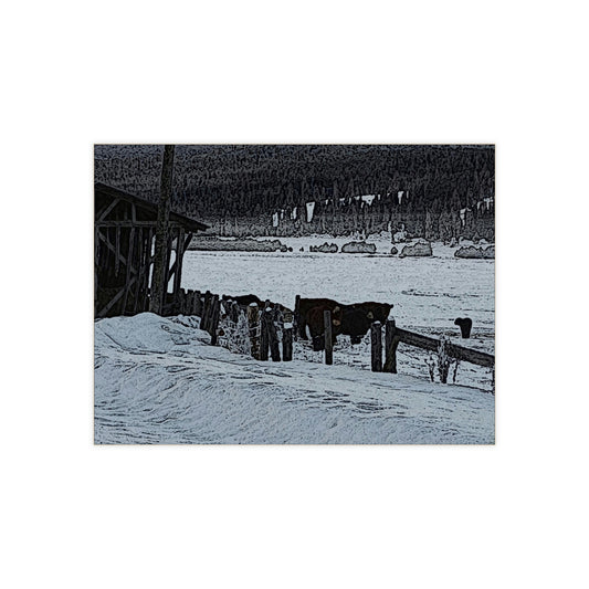 Ceramic Photo Tile .. A Quiet Morning ... "Along The Red River & Nature Preserve Plateau" ... Jan23 ... Original Works ...