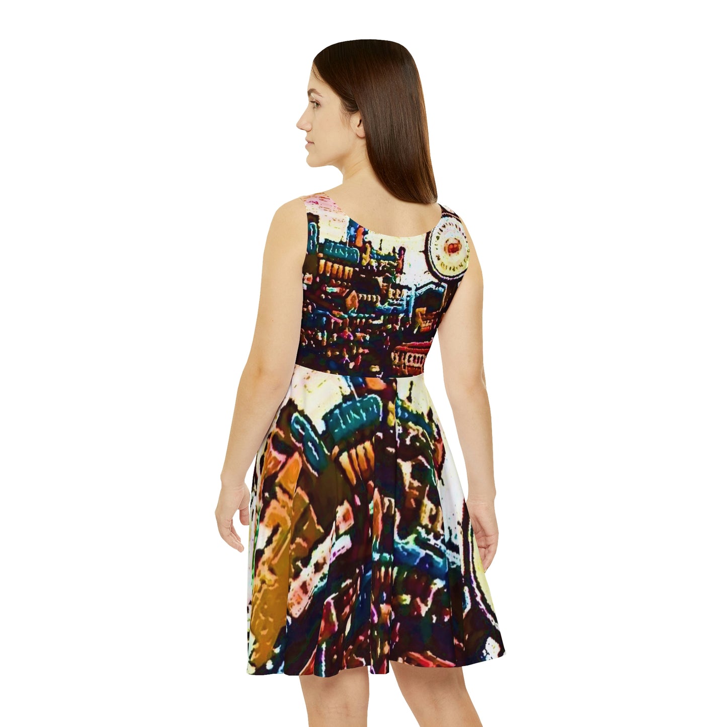 Women's Skater Dress ... "No.9 Fishermen's Grotto - Fishermen's Wharf, SF, California" ... Family Archives: 1970's ... Original Works ...