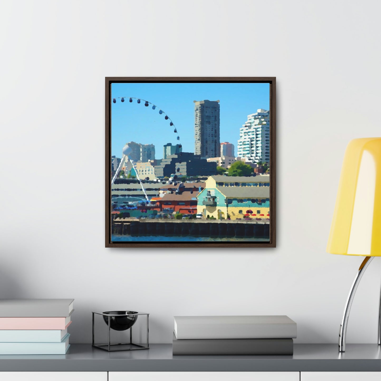 Gallery Canvas Wraps, Square Frame ... That Classic Wheel ... 'Seattle's Wheel' ... & Old Classic Waterside Vendors ...  'Family Archives' ... Original Works ...