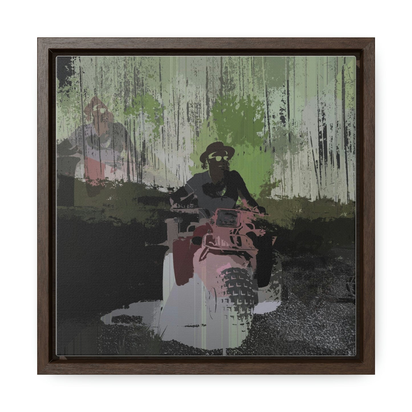 Gallery Canvas Wraps, Square Frame ...  3-Wheeln' N' Groovin The Mountain Roads ... Central Idaho ... Original Works ...