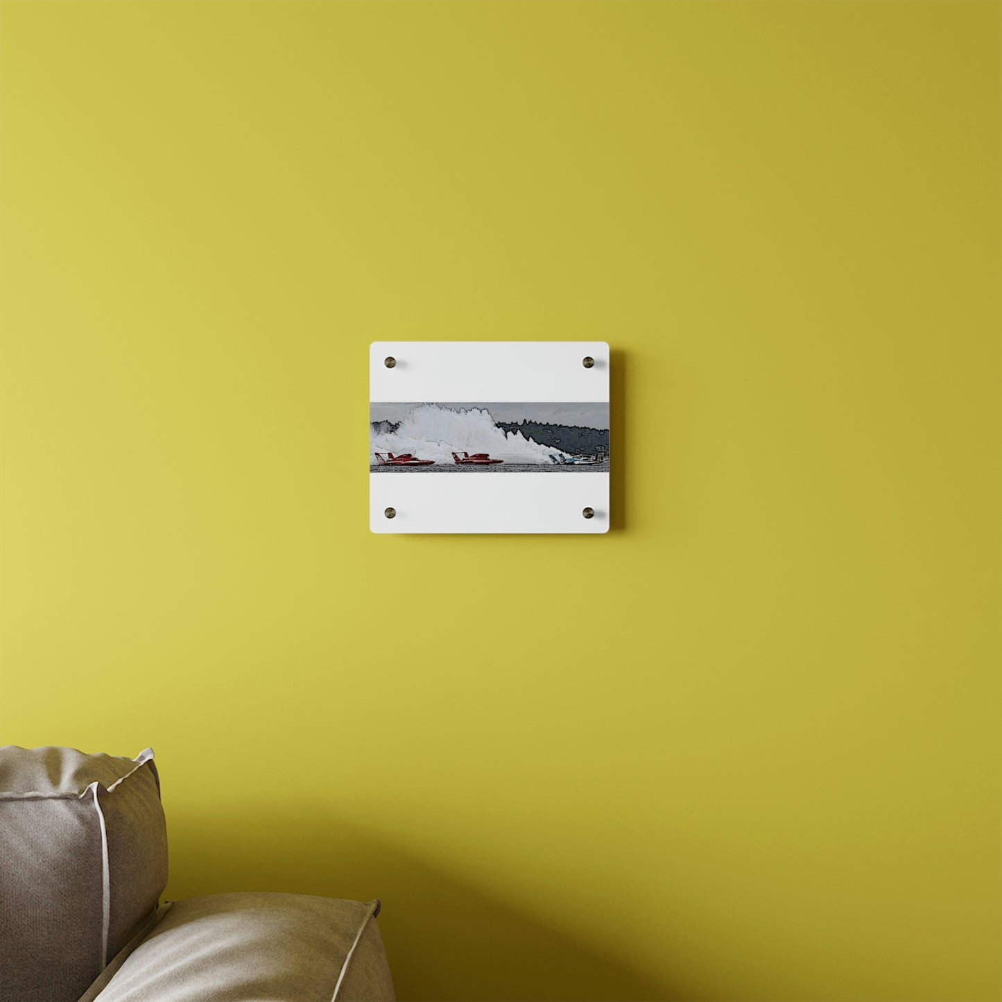 Acrylic Wall Art Panels ... Seattle Columbia Cup On Lake Washington ... "Dave Wilcox Heads For The Win" ... Associate Gift-Photo ... Original Works ...