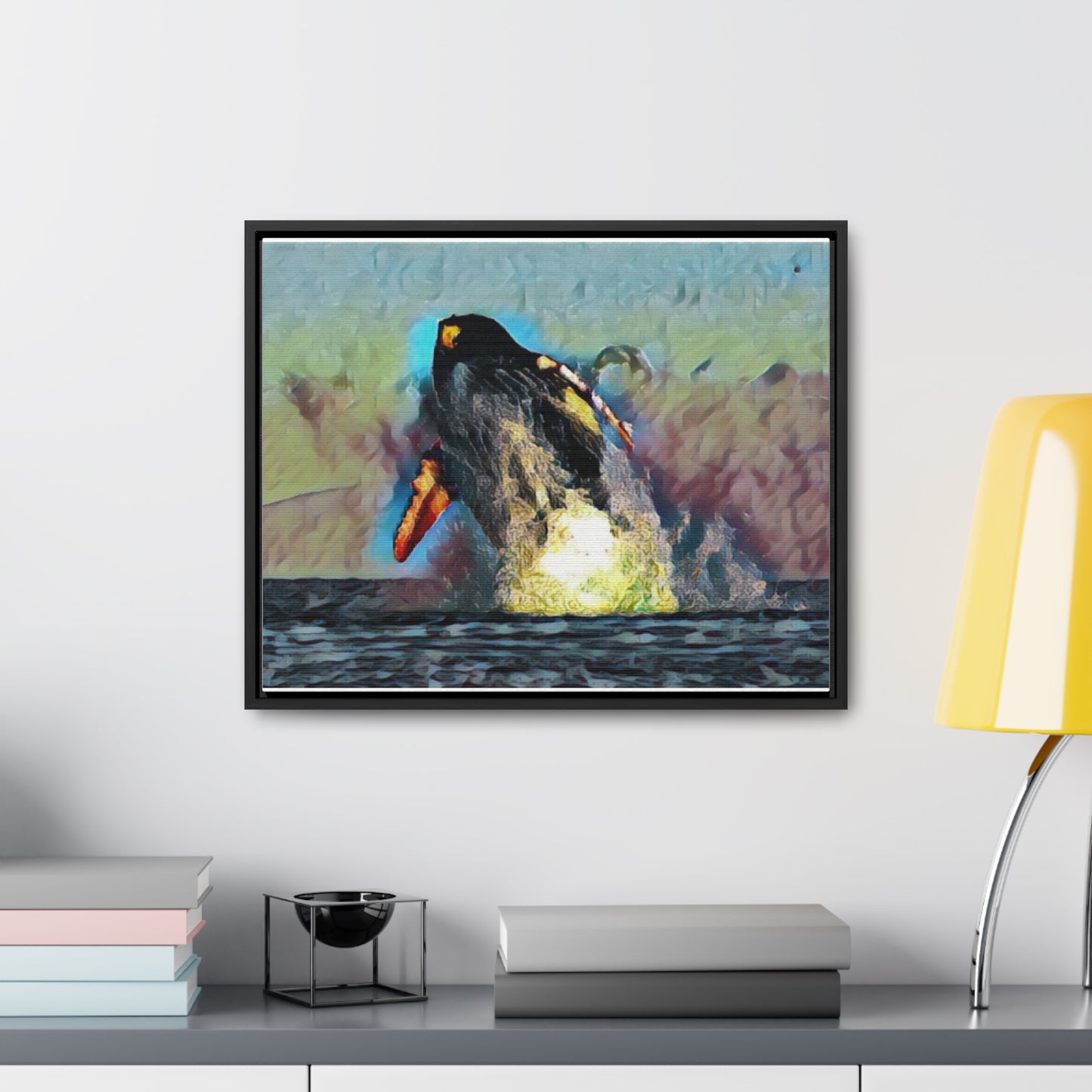 Gallery Canvas Wraps, Horizontal Frame ... An Extraordinary Humpback Breach ... 'With Explosive Energy' ... Family Archives (KPH) ... Circa: 21st Century. Maui, HI ... Original Works ...