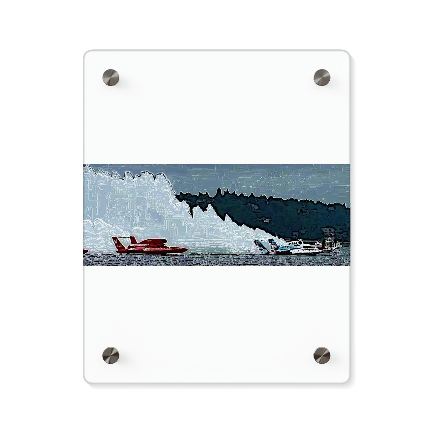 Acrylic Wall Art Panels ... Seattle Columbia Cup On Lake Washington ... "Dave Wilcox Heads For The Win" ... Associate Gift-Photo ... Original Works ...