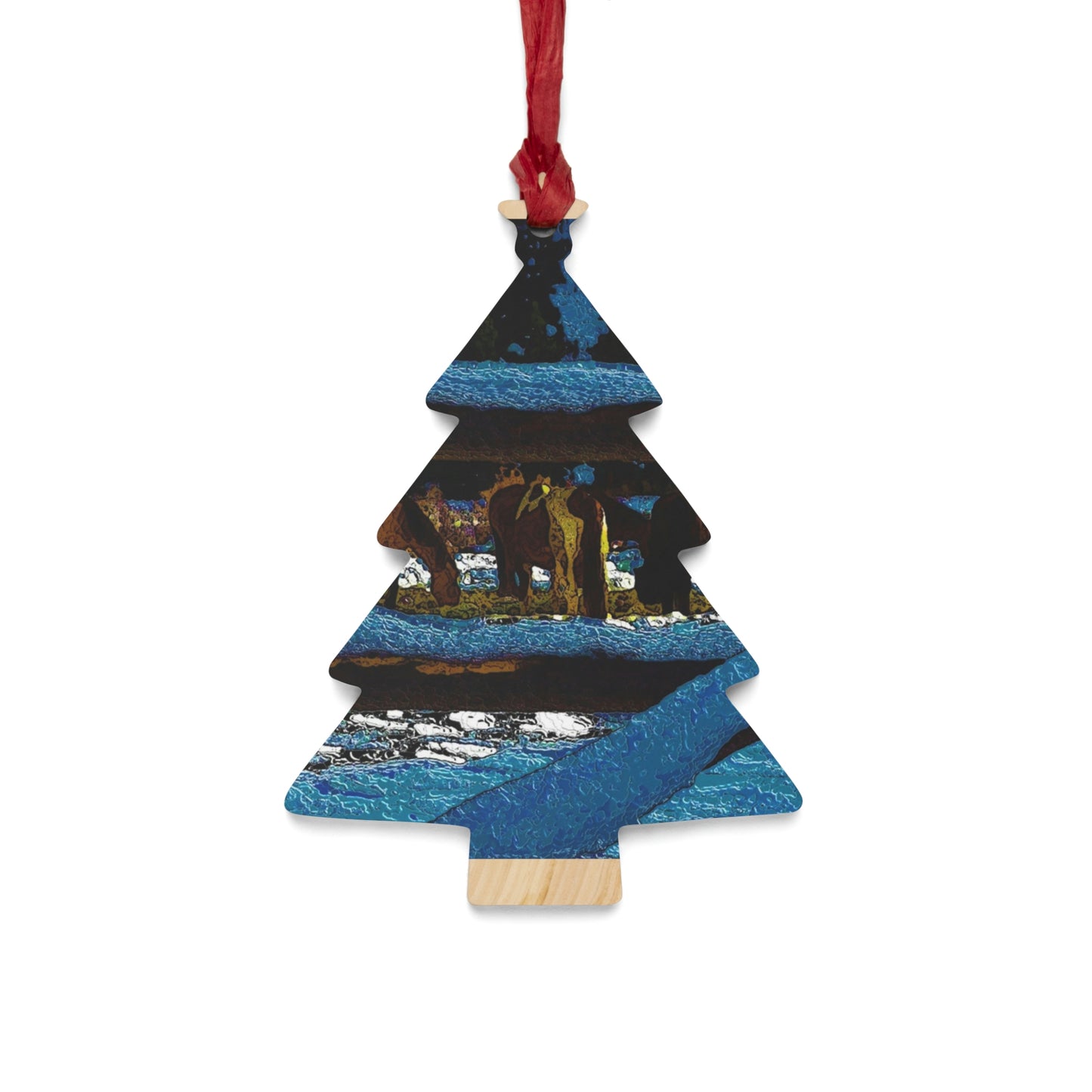 Wooden Ornaments ...  A Horse ... A Saddle ...  Foraging Through The Snow ...  An_Asses 'Cry' ... Central Idaho, November 2022 ...  Original Works ..