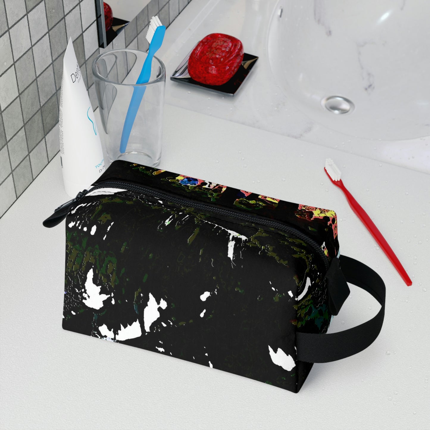 Toiletry Bag ... "A Beautiful Beach Amongst The Palms" ... The Outrigger Waikiki, Honolulu, Oahu ... Original Works ...