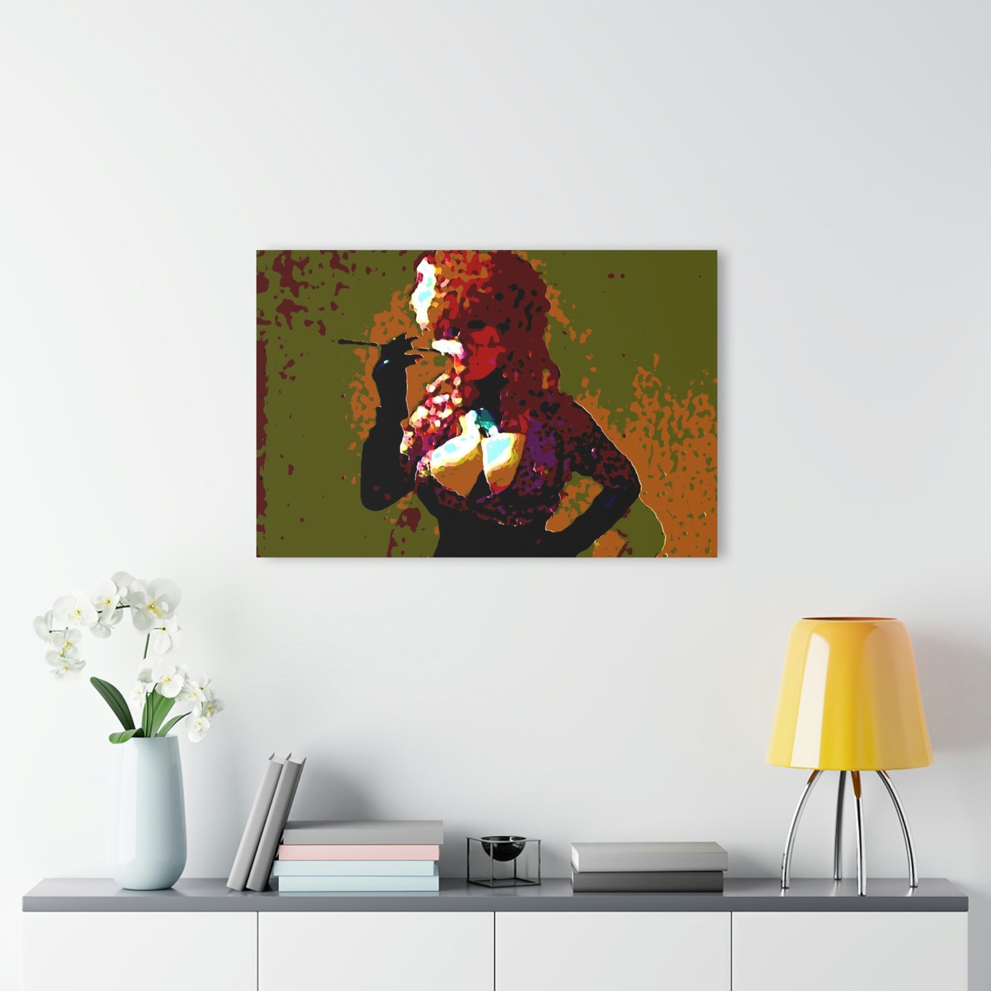 Acrylic Prints (French Cleat Hanging) ...  A Colleague Overseas ... 'Enjoying A Fag' ... Original Works ... "April Fools 2023" ... Hot-Tranny-Smoke ...