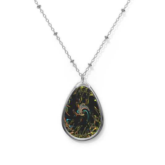 Oval Necklace ... "Waning Moon" ... Central Idaho ... October 2022 ... Rendering Time: 22 Hours ... Original Works ...