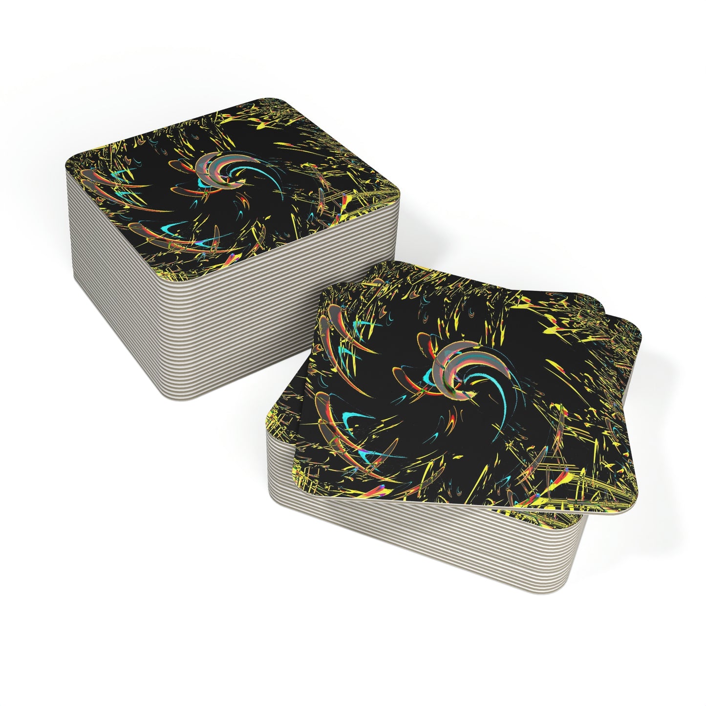Coasters (50, 100 pcs) ... "Waning Moon" ... Central Idaho ... October 2022 ... Rendering Time: 22 Hours ... Original Works ...