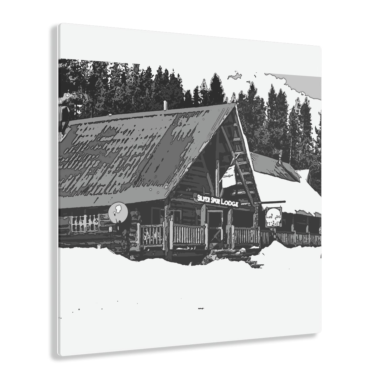 Acrylic Prints ... A Beautiful Lodge & Back-Country Outfitter In A Mountain Town ... 'Dixie, Idaho, November 2022' ... Original Works ...