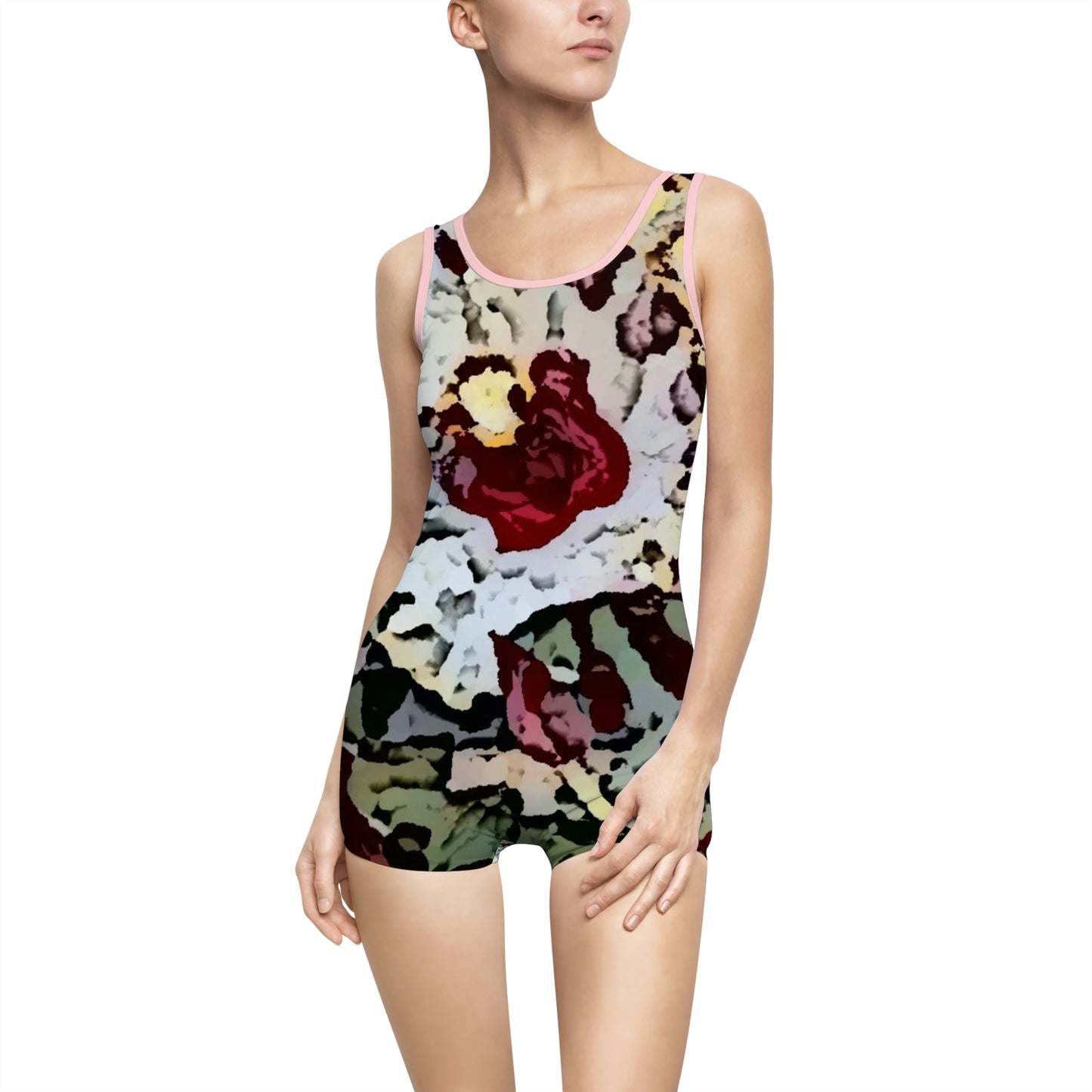 Women's Vintage Swimsuit ... "A Friendly Flower" ... Pointsettia 'Pointing' ... Original Works ... (Supplied Photograph) ...