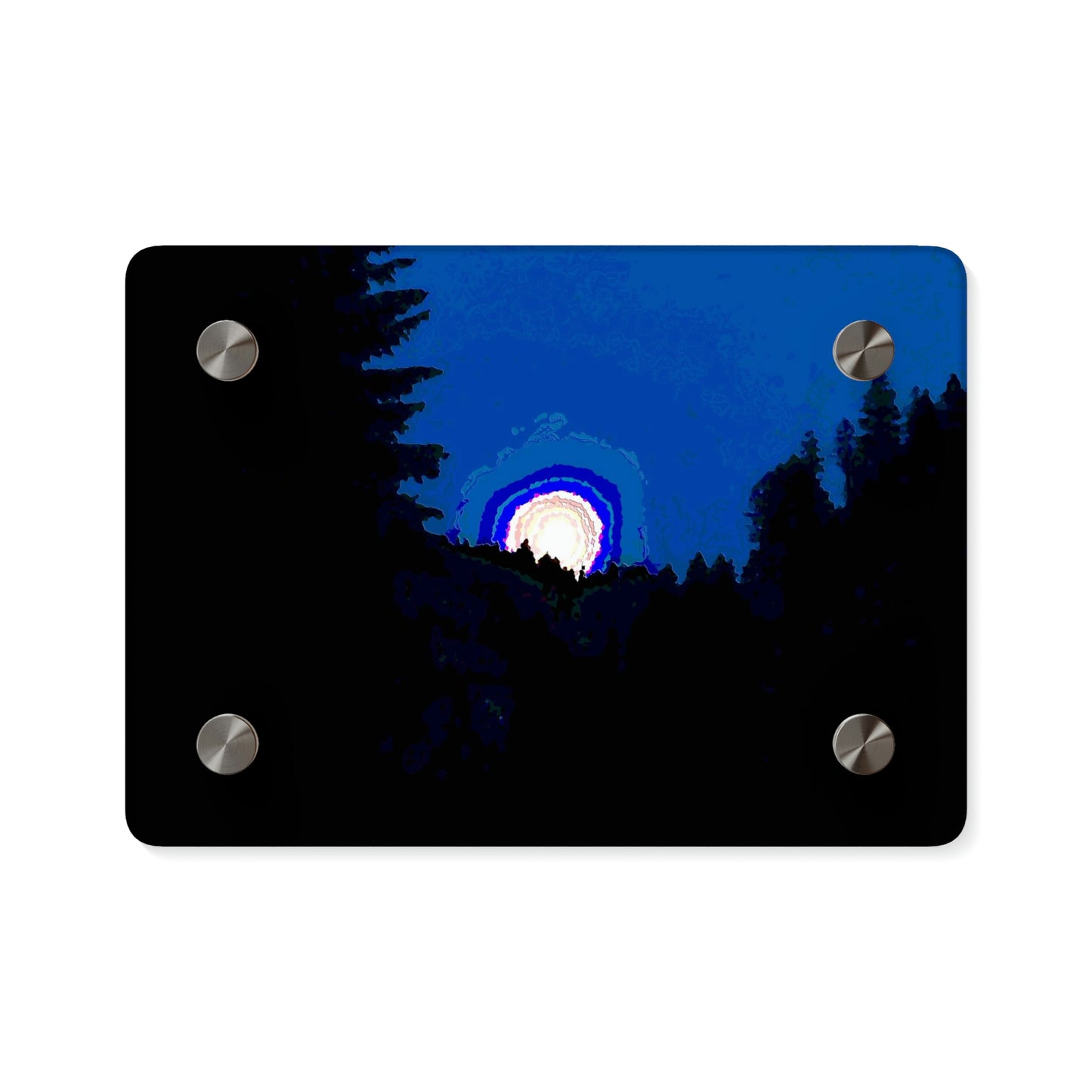 Acrylic Wall Art Panels ... "The Road Home" ...' Over The River & Through The Woods To? ...' ... Moonscape Near Elk City, Idaho ... Original Works ... 5Jan23 ...