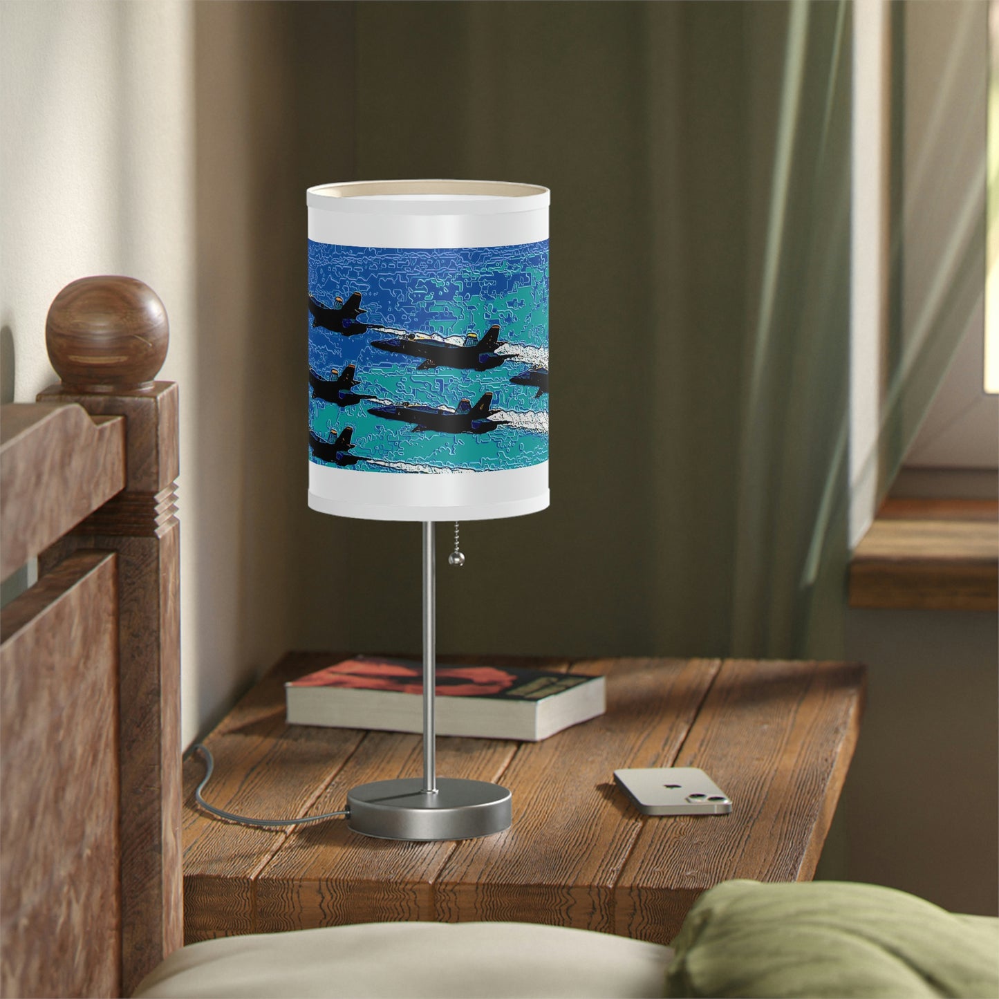 Lamp on a Stand, US|CA plug ... Seattle Seafair ..."Blue Angels Run Over Lake Washington" ... Circa Mid 1980's ... Dr FJ Holt ... Original Works ...