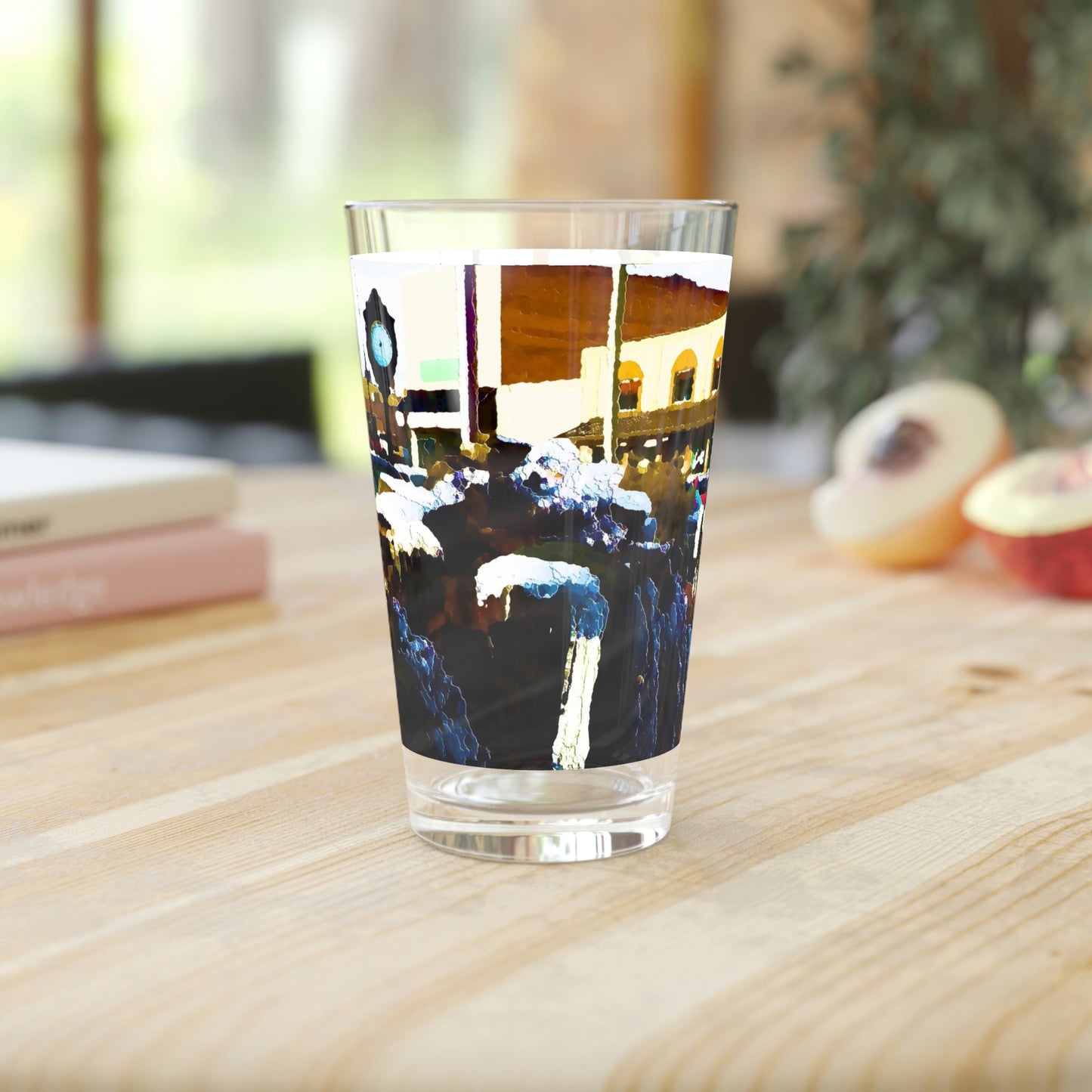 Pint Glass, 16oz ...  "Ice & Water Sculpted" ... Downtown Grangeville, Idaho ... Adjacent To Irwin Pharmacy ... 5Jan23 ... Original Works ...