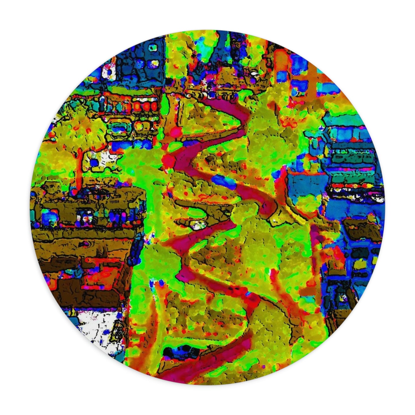 Mouse Pad  ... A Crazy Street ... 'Eight Winding Curve-Switchbacks' ... "Lombard Street, San Francisco, CA' ... Family Archives: 1970's ... Original Works ...