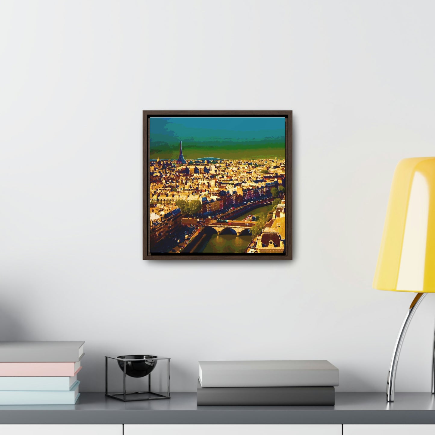 Gallery Canvas Wraps, Square Frame ... Au Paris ... "Along The River Seine" ... Barbara Joan Bonnel-Holt: 1972 ... Original Works ...