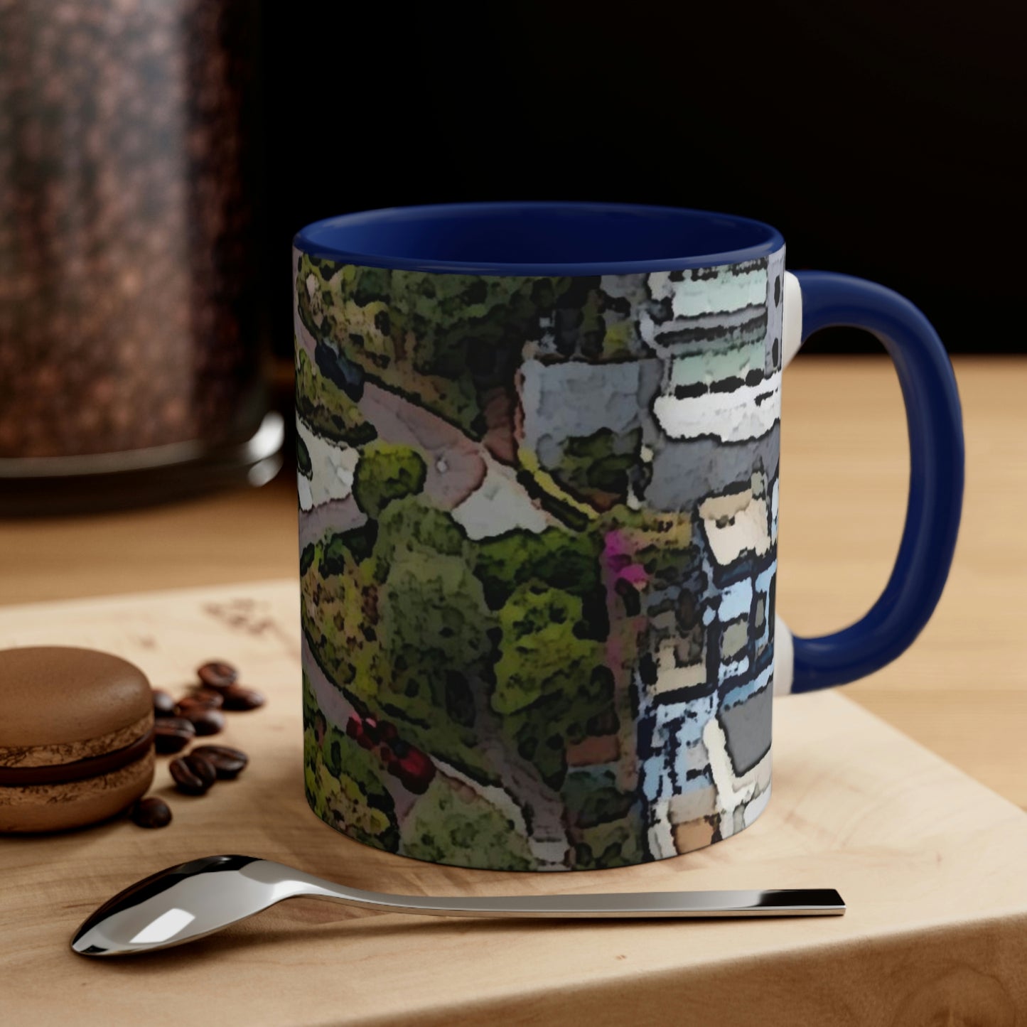 Accent Coffee Mug, 11oz ... A Crazy Street ... 'Eight Winding Curve-Switchbacks' ... "Lombard Street, San Francisco, CA' ... Family Archives: 1970's ... Original Works ...