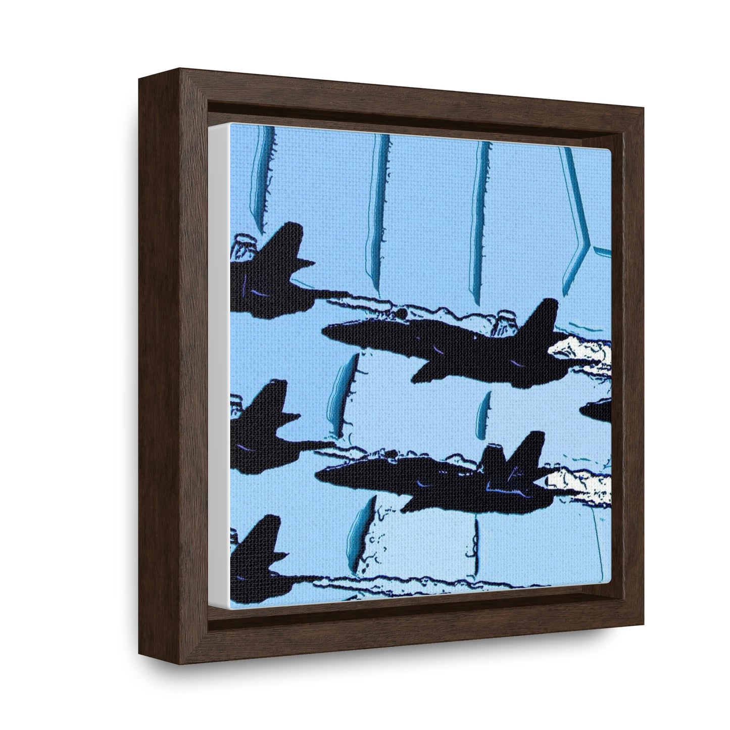 Gallery Canvas Wraps, Square Frame ... Seattle Seafair ..."Blue Angels Run Over Lake Washington" ... Circa Mid 1980's ... Dr FJ Holt ... Original Works ...