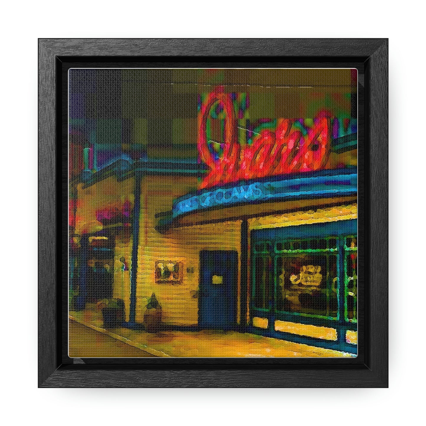 Gallery Canvas Wraps, Square Frame ...  In-A-Hurry & Stressed? ... Remember: Keep "Clam" ... Clam_Happy ...  'Ivars: Seattle Waterfront' ... Personal Archives ... Original Works ...