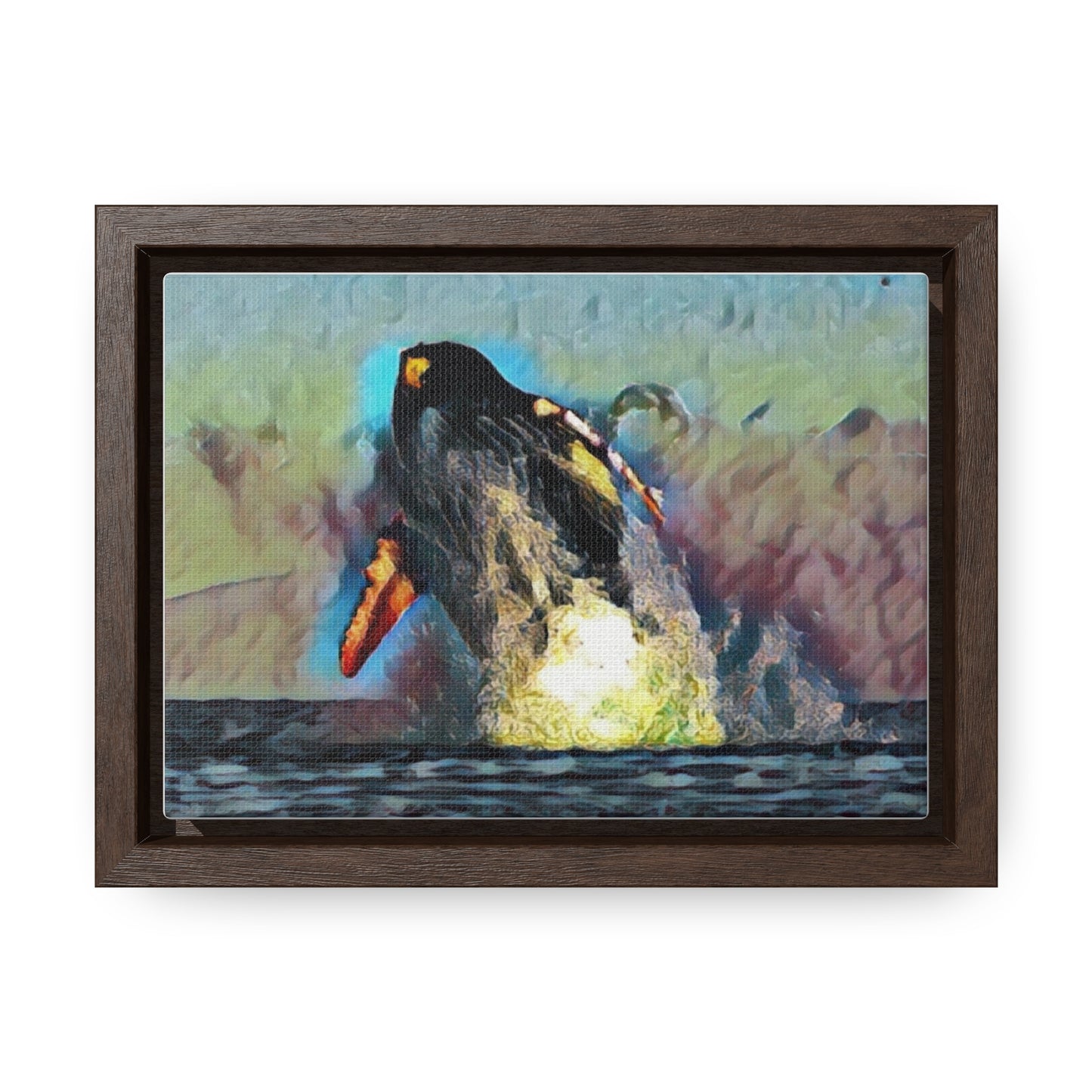 Gallery Canvas Wraps, Horizontal Frame ... An Extraordinary Humpback Breach ... 'With Explosive Energy' ... Family Archives (KPH) ... Circa: 21st Century. Maui, HI ... Original Works ...