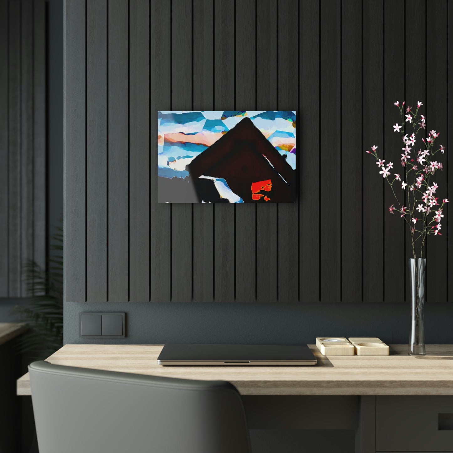 Acrylic Prints ... After An Intense Snow Storm ... 'Digging Out' ... A Vehicle & Cabin "In The Mountains" ... March 2023 ... Original Works ...