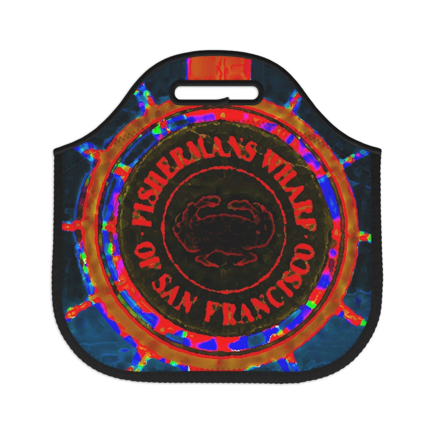 Neoprene Lunch Bag ... "No.9 Fishermen's Grotto - Fishermen's Wharf, SF, California" ... Family Archives: 1970's ... Original Works ...