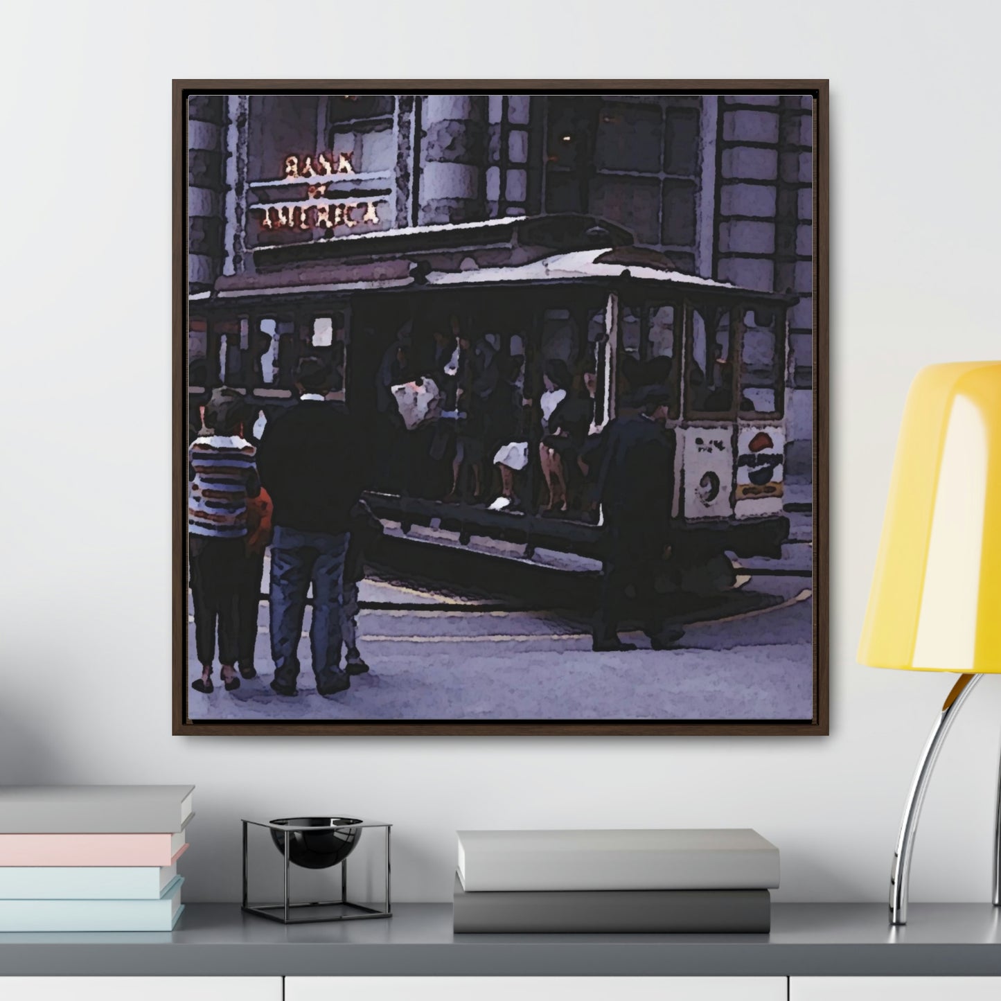 Gallery Canvas Wraps, Square Frame ... San Francisco ... 'Rice-A-Roni-A-San Francisco Treat' ... "A Cable Car Classic" ... Family Archives: 1973 ... Original Works ...