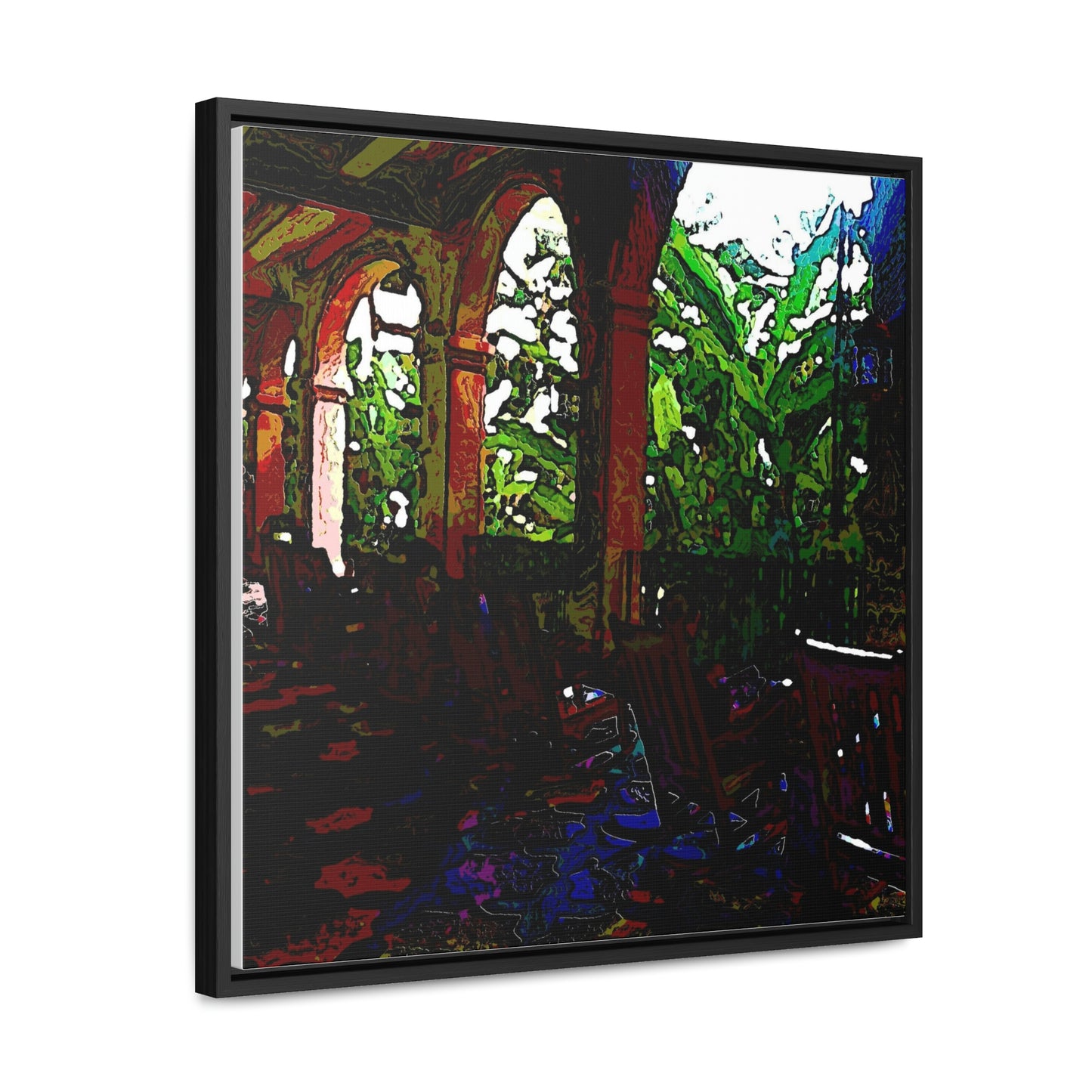 Gallery Canvas Wraps, Square Frame ...  Lanai & Rocking Chairs At: 'The Pink Palace' ... The Royal Hawai'ian ... Honolulu, HI ... '27Oct2014' ... Original Works ...