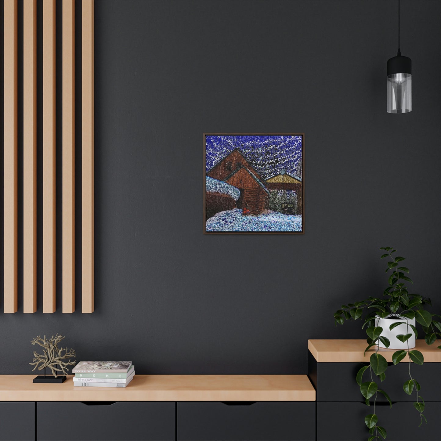 Gallery Canvas Wraps, Square Frame ... A Litle Bit Of Color ...  A Little Bit Of Van Gogh ... A Little Bit Of Vertigo ... "And Away You Go With The Snow .." Original Works: Rendering Time: 16 Hours ...