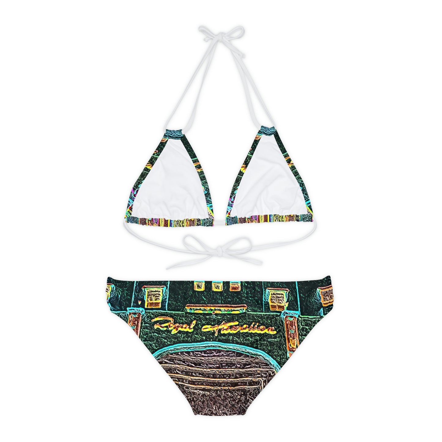 Strappy Bikini Set ... "La Grande Entree" At: 'The Pink Palace' ... The Royal Hawai'ian ... Honolulu, HI ... '27Oct2014' ... Original Works ...
