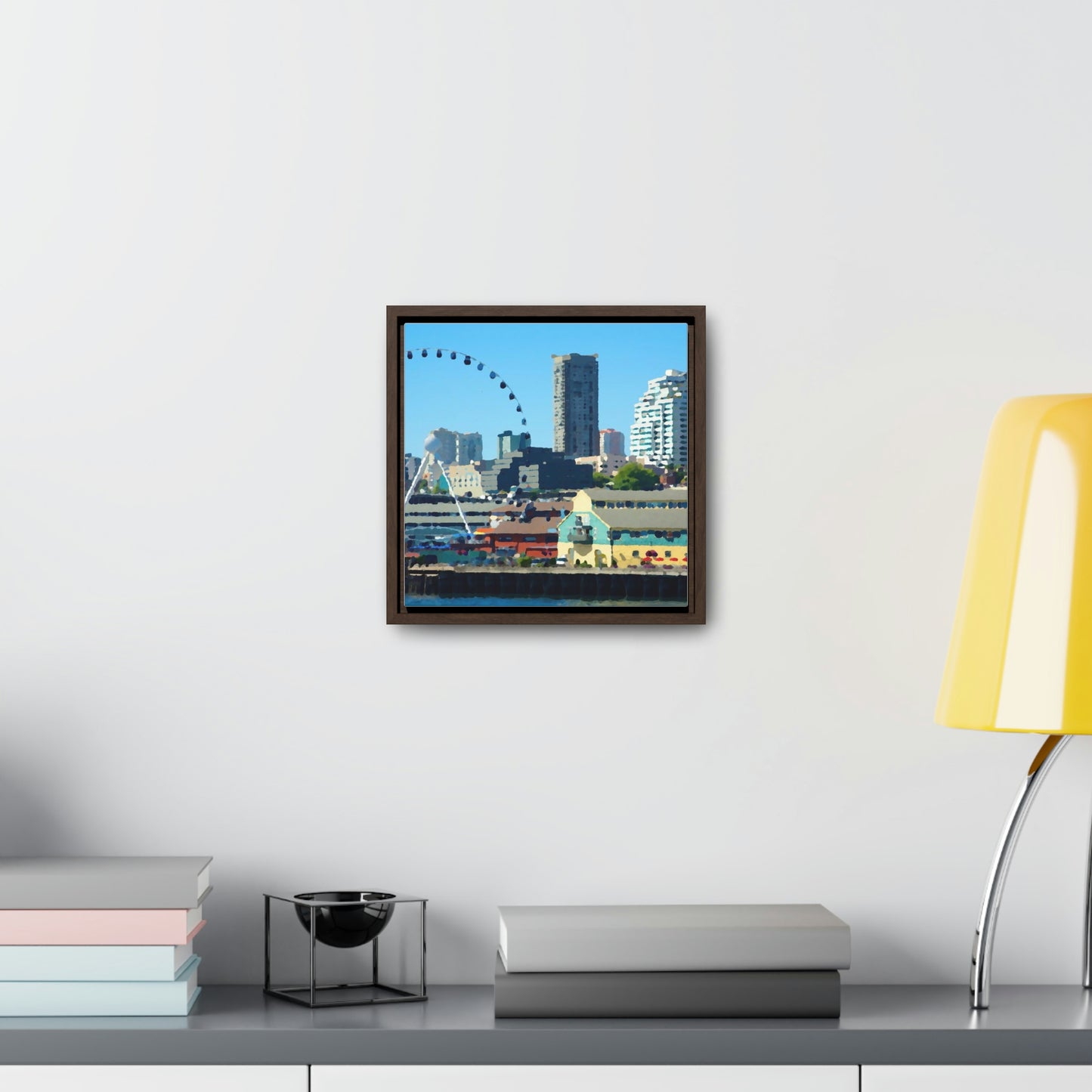 Gallery Canvas Wraps, Square Frame ... That Classic Wheel ... 'Seattle's Wheel' ... & Old Classic Waterside Vendors ...  'Family Archives' ... Original Works ...